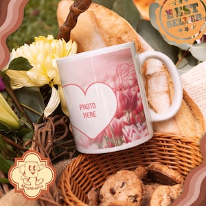 Personalized Memorial Mug with Photo, Always In Our Hearts Custom Tribute Coffee Cup, Remembrance Gift for Loved Ones