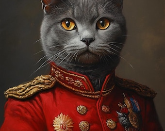 Custom Royal Pet Portrait, Renaissance Style (Digital Download)