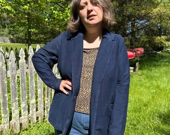 Blazer vintage de Land’s End de sarga elástica, talla 16/18