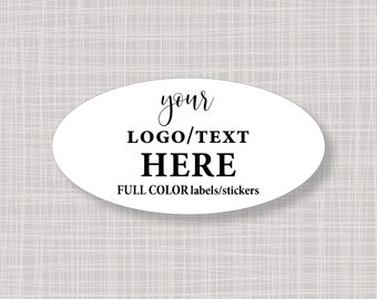 2"x1" Custom Oval Labels Stickers