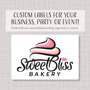 Rectangular 3"x2" Custom Printed Business Logo Party Event Labels Stickers