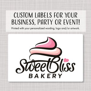 Rectangular 5"x3.5" Custom Printed Business Logo Party Event Labels Stickers