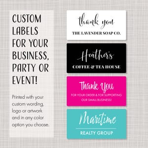 Rectangular 3&quot;x2&quot; Custom Printed Business Logo Party Event Labels Stickers
