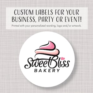 Round 1.5" Custom Printed Business Logo Party Event Labels Stickers