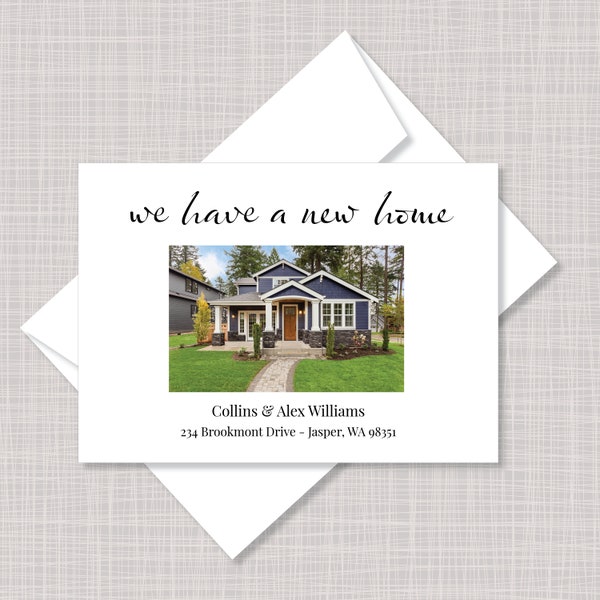 Custom Printed We've Moved Have a New Home PHOTO Moving Cards Postcards
