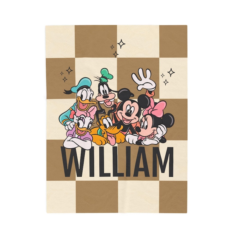 Manta polar personalizada de Mickey Mouse, nombre personalizado para niño, regalo de Mickey Mouse para niños, manta suave y lavable a máquina. imagen 5