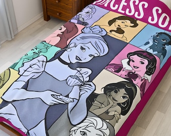 Coperta personalizzata per bambine - Era principessa, coperta personalizzata per bambine, regalo di Natale per la nipote, coperta in pile per neonati con motivo principessa