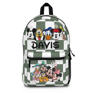 Mochila infantil personalizada: mochila de Mickey Mouse para regalo de Navidad para sobrinos, mochila escolar para niños, bolsa navideña con temática de Mickey y Disney para niños. imagen 1
