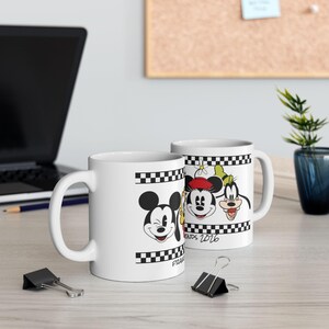 Micky und Freunde Name / Text auf der Tasse, Micky Maus Thema Tassen, personalisierte Micky Maus Tasse, Keramik Kaffeetasse, süße Tasse für Kinder Bild 6