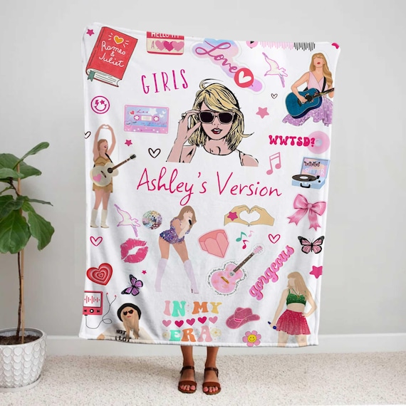 Custom Girls Blanket, In My Era/Version Blanket for Toddler Girls , Christmas Gift To Niece, Personalized Girl Blanket Concert Fan Throw