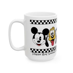 Micky und Freunde Name / Text auf der Tasse, Micky Maus Thema Tassen, personalisierte Micky Maus Tasse, Keramik Kaffeetasse, süße Tasse für Kinder Bild 7