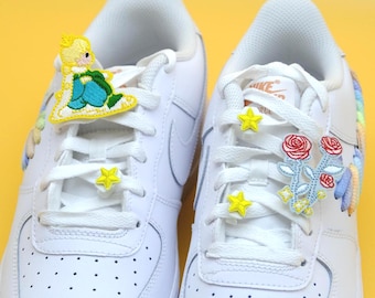 Little prince / Planets theme (5-6pc) Shoelace charm, Embroidered design with clip on backing