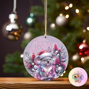 コアラのクリスマスオーナメント PNG、オーストラリアのお祝いの動物