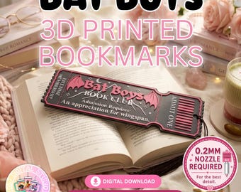 Bat Boys 3D Bookmark STL | 0.2 Nozzle Required | Ams Required | 3MF - STL & OBJ | Digital Download