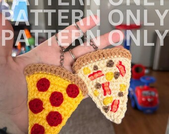 Crochet Pizza Keychain PDF PATTERN ONLY