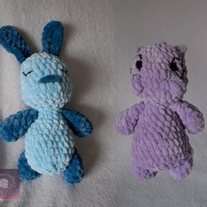 Jumbo Crochet Cuddly Critters, Stuffed Animal, Baby Toy, Snuggler, Handmade Plushie