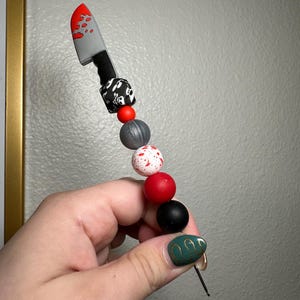 Aangepaste haaknaald met kralenkant, 0,5 mm-2,75 mm, ergonomische haak, schattige gepersonaliseerde haaknaald, handgemaakte microhaaknaald