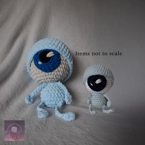 Gehaakte oogbolvriend, amigurumi griezelig schattige knuffel, knuffeldier, Halloweendecor