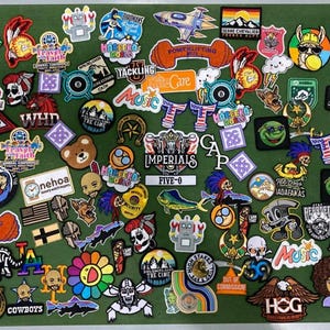 Konvolut gestickter Aufnäher, zum Aufbügeln und Aufnähen, gemischte Aufnäher-Kollektion, DIY-Applikationen für Jacken, Westen und Rucksäcke, Bastelaufnäher