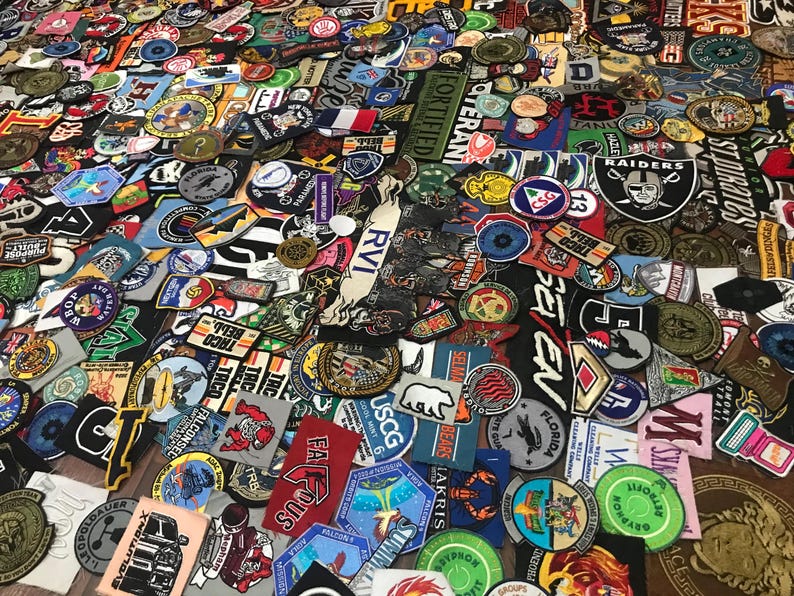 100 125 150 250 500 Random Patches Sew on Iron on Velcro in Bulk for ...