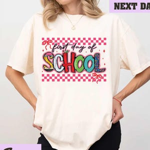 Comfort Colors® Happy First Day Of School Shirt, Teacher Gift, Gift for Teachers, Elementary Teacher Shirt, First Day Of School Tee