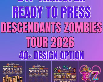Descendants Zombies 2026 DTF Transfer, Disney Worlds Collide Tour, DTF Camp Rock, Ready to Press Music Festival 2026, The Rise Of Red