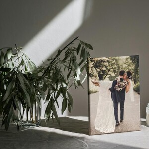 Anpassat fotocanvastryck, personlig canvasväggkonst, stor familjefotocanvas, anpassat bildtryck, bröllopsfotocanvaspresent bild 14