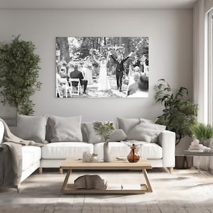 Anpassat fotocanvastryck, personlig canvasväggkonst, stor familjefotocanvas, anpassat bildtryck, bröllopsfotocanvaspresent bild 15
