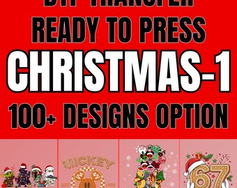 Disney Christmas DTF Transfer, Christmas Squad, DTF Christmas Quotes, Ready to Press, Xmas Family, Christmas Party, Disney Characters