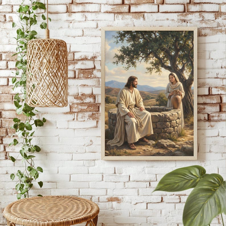 Jesus and the Woman at the Well, the Samaritan Woman, Jesus Living ...