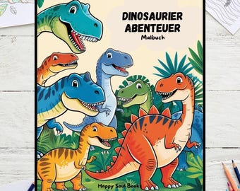 Dinosaur Adventure Coloring Book for Children Ages 4 and Up – Creative Coloring Pages for Little Dinosaur Fans