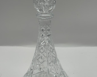 VTG 24%Lead crystal candle stick holder  8” Hx 4” D