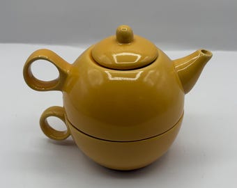 Ensemble théière et tasse en porcelaine Old Amsterdam, thé pour une personne
