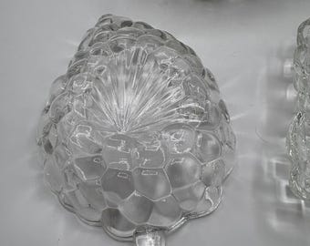 Bols vintage Anchor Hocking Grape Cluster : transparent, lot de 6, 7"l x 4 1/2"l