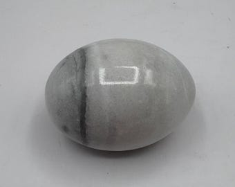 Pierre de guérison et de méditation vintage Scolécite Shiva Lingam 1,3/4" H x 2,5" L
