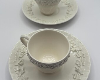 Zestaw filiżanek i spodków do herbaty Vintage Wedgwood Queensware (2)