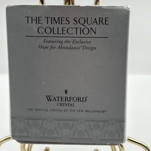 Vintage Waterford Crystal Ornament: Hope for Abundance, Times Square Series