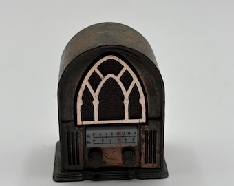 Vintage Playme Die Cast Radio Pencil Sharpener, Spanish Office Decor