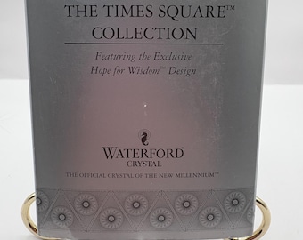Vintage Waterford Kristall Ornament Teil der Times Square Kollektion “Hope for Wisdom” 3”x3”