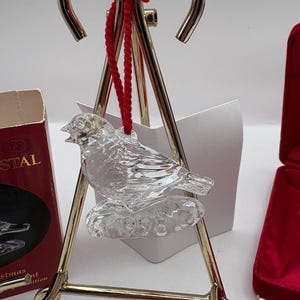 Vintage Waterford Crystal The 12 Days of Christmas “ Calling Birds” 2.1/3”Hx 1.1/4” W