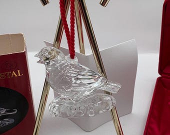 Vintage Waterford Crystal The 12 Days of Christmas “ Calling Birds” 2.1/3”Hx 1.1/4” W