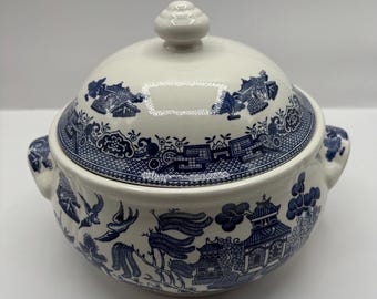 ヴィンテージ チャーチル イギリス製 ブルーウィローデザイン ボウル 2