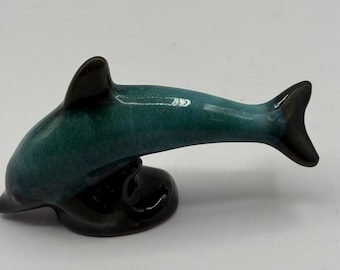 Figurine dauphin VTG Blue Mountain Pottery 4 po. L x 2 po. H