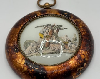 Wisząca zawieszka ścienna w stylu pasterskim Marad w stylu vintage, dekoracja francuska (5”x6”)