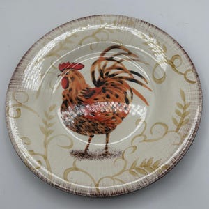 Vintage San Pedro Rooster Plate, 8" Decorative Replacement