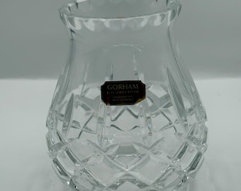 Vintage Gotham Full Lead Crystal Hurricane, King Edward Globe