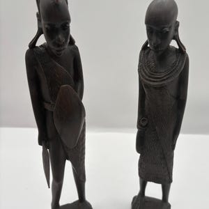 Vintage African ebony carvings made in east africa ebony is a dense durable wood . 7” H add to your collection