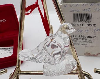 Vintage Waterford Crystal Turtle Dove Ornament, 12 Days of Christmas