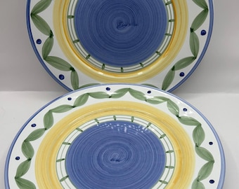 Williams Sonoma Tournesol Italy Dinner Plate, Blue and Yellow