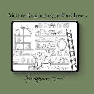 Printable Reading Log for Book Lovers